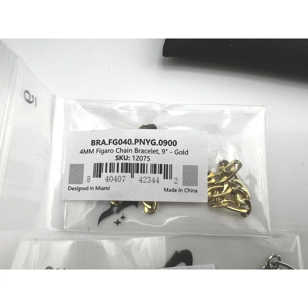 GLD 4mm Figaro Chain Bracelet 9
